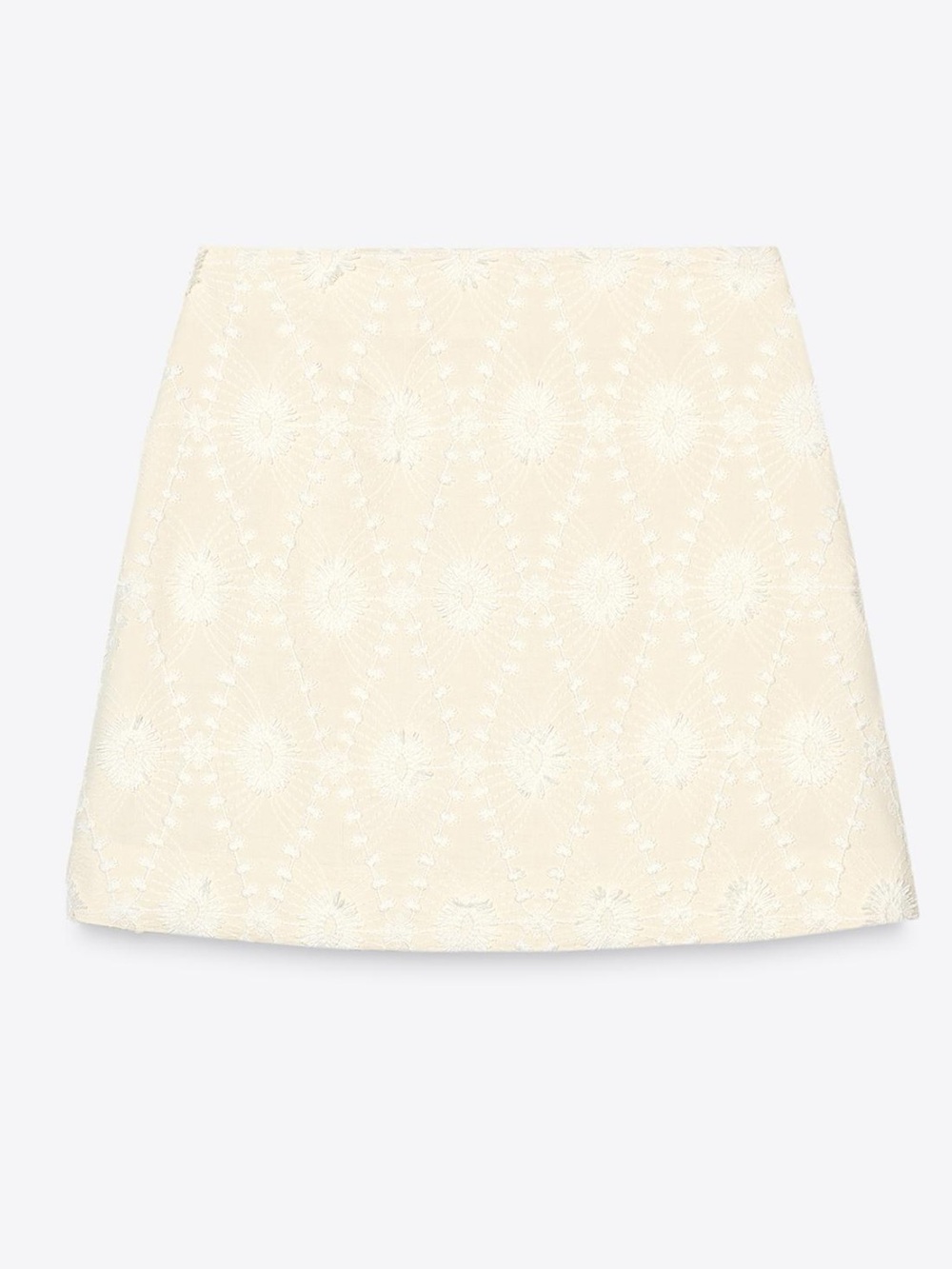 NWT Zara Embroidered A-Line Mini Skirt - XS